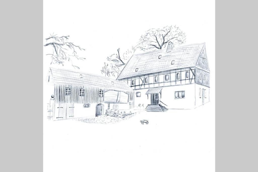 Mothsgut - Moderne Ferienwohnung Auf Dem Bauernhof Im Erzgebirge Oelsnitz  Eksteriør billede