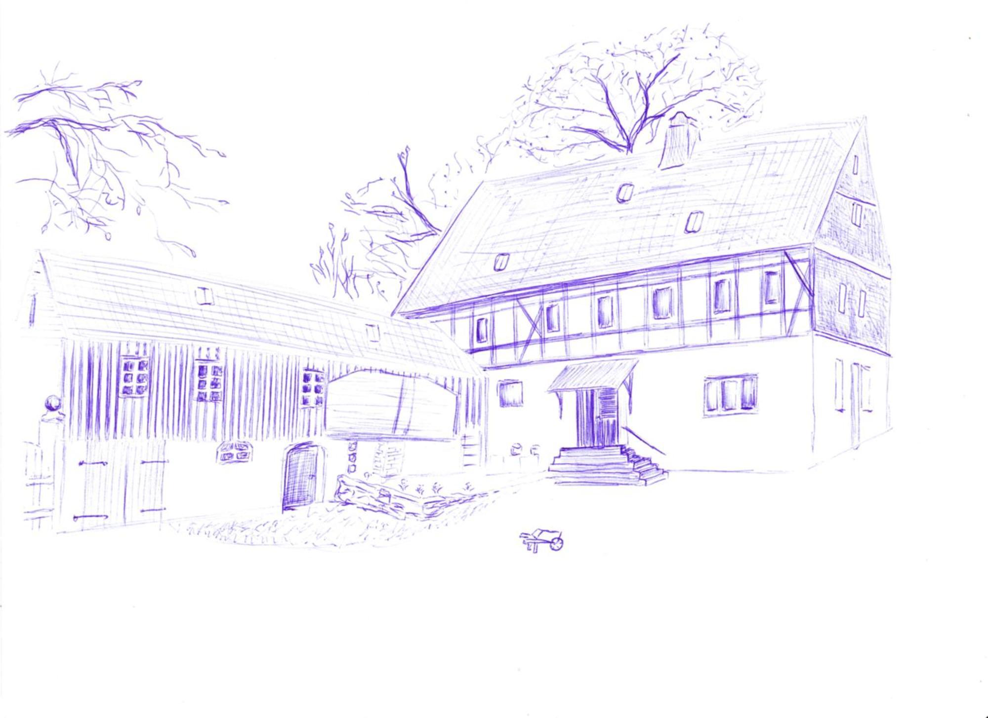 Mothsgut - Moderne Ferienwohnung Auf Dem Bauernhof Im Erzgebirge Oelsnitz  Eksteriør billede